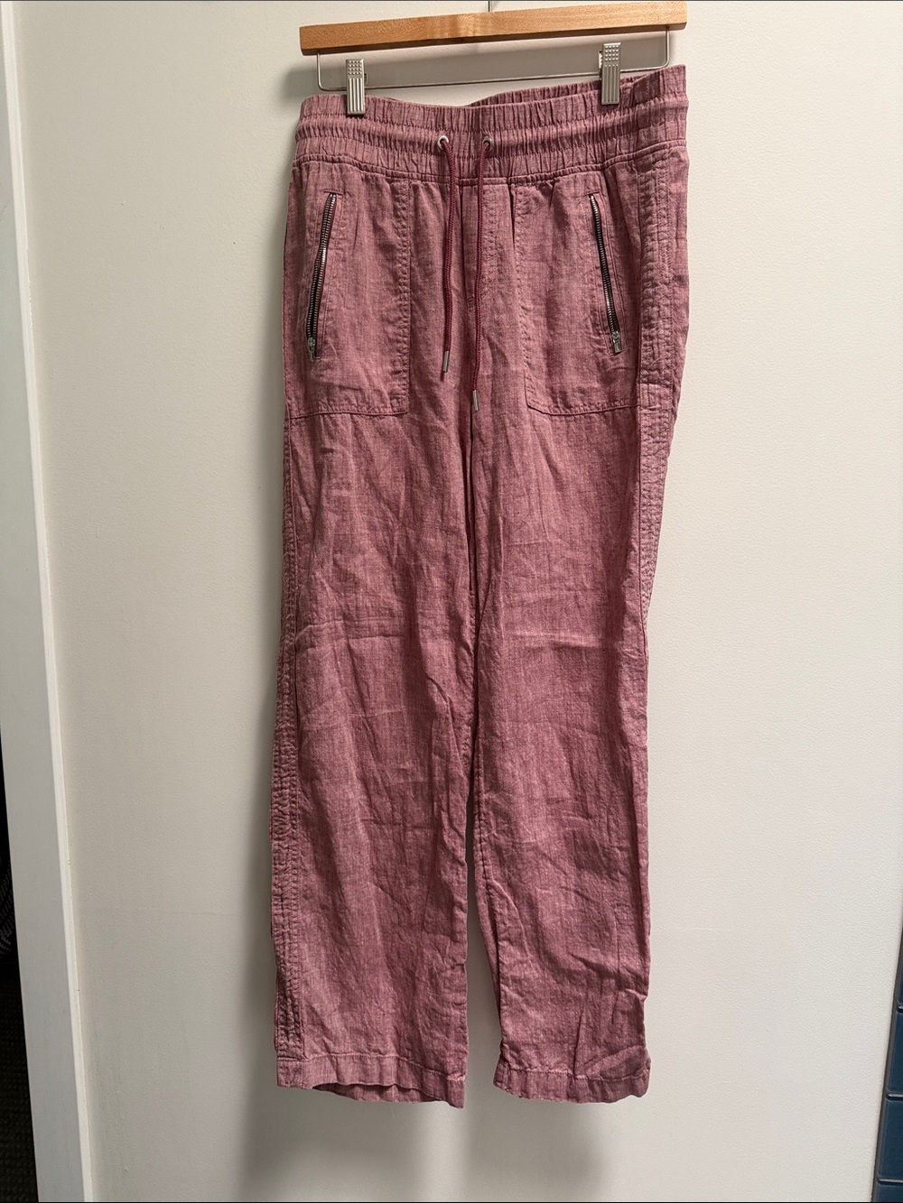 Athleta Linen Cabo Wide Leg Pants size 8